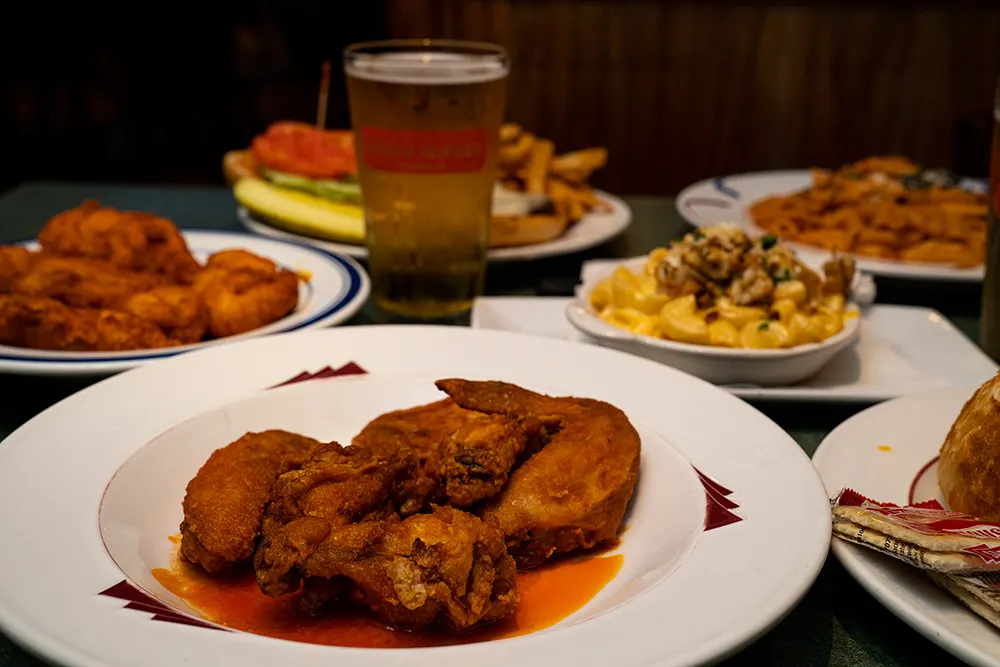 Wings with blue cheese on a plate